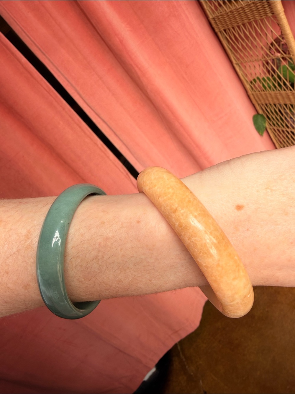 Untreated Natural Burmese Yellow Jade Bangle sz 58mm- Elegant Women's Jewelry